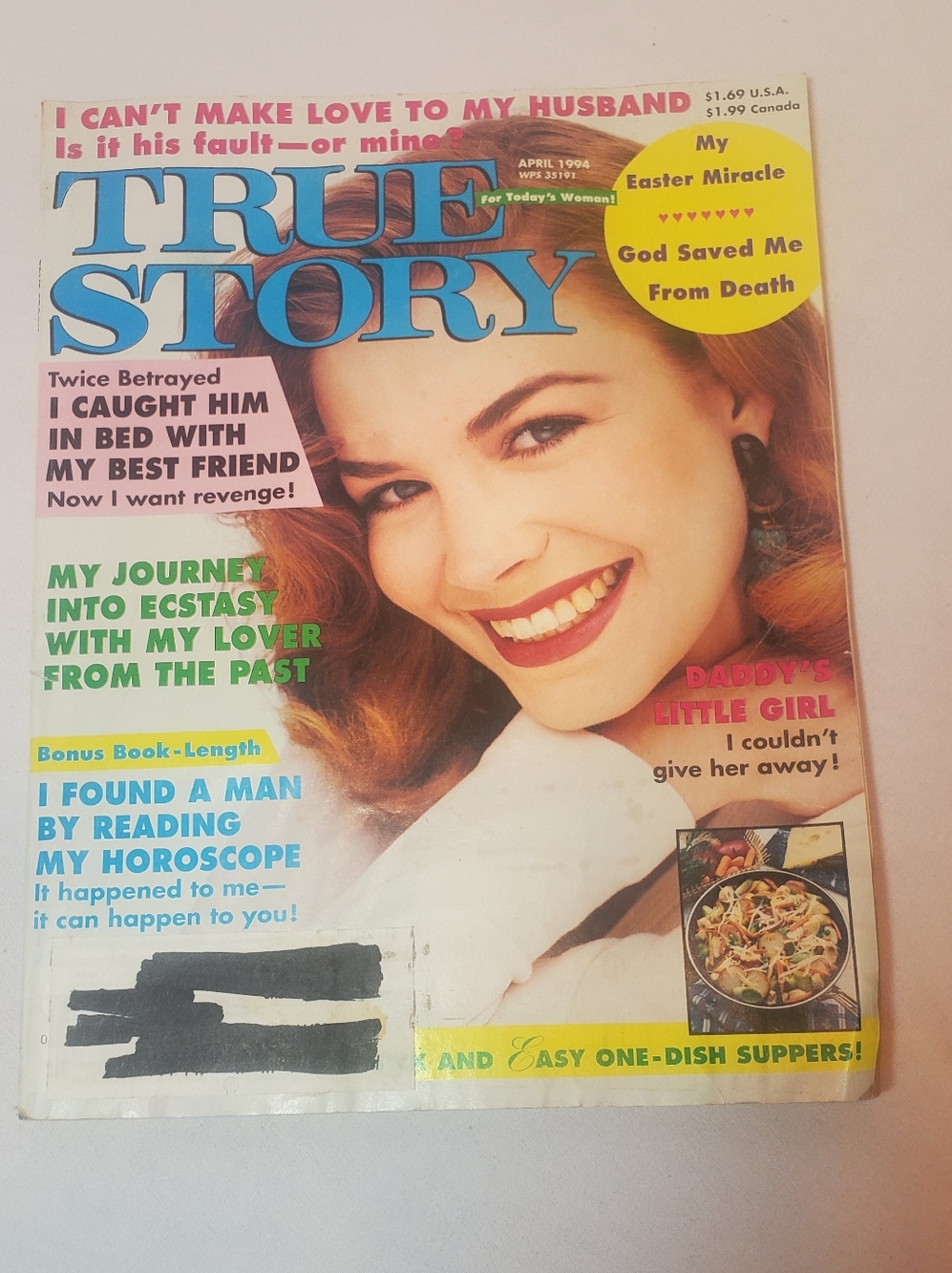 True Story Magazine Vtg Apri 1994 "I Can't Make Love To My Husband....."